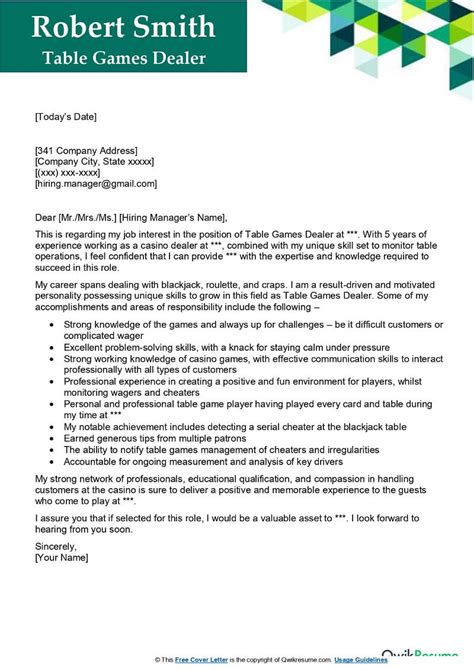 table game dealer resume|casino dealer cover letter.